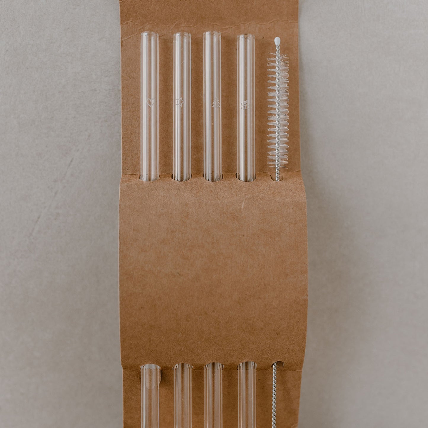 Set of 4  Reusable Glass Straws