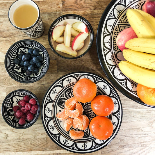 Moroccan "ZWAK" Bowl in Monochrome- Medium