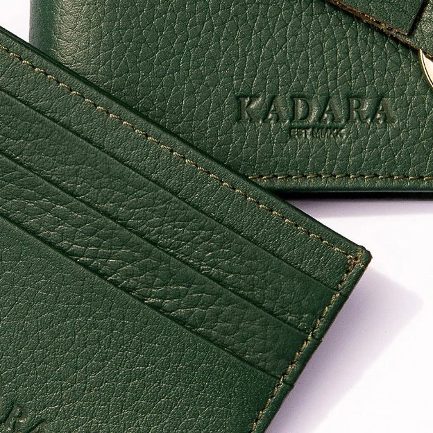 Damilọ́lá - Green Leather Wallet by Kadara