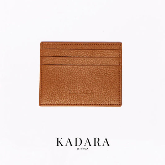 Débò - Sand Brown Leather Cardholder by Kadara  