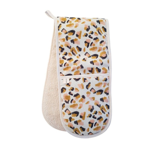 Luxury Leopard Print Oven Gloves By Plewsy