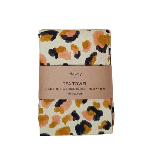 Leopard Print Tea Towel By Plewsy