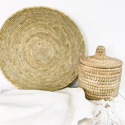 Berber Bread Basket In Natural Reed