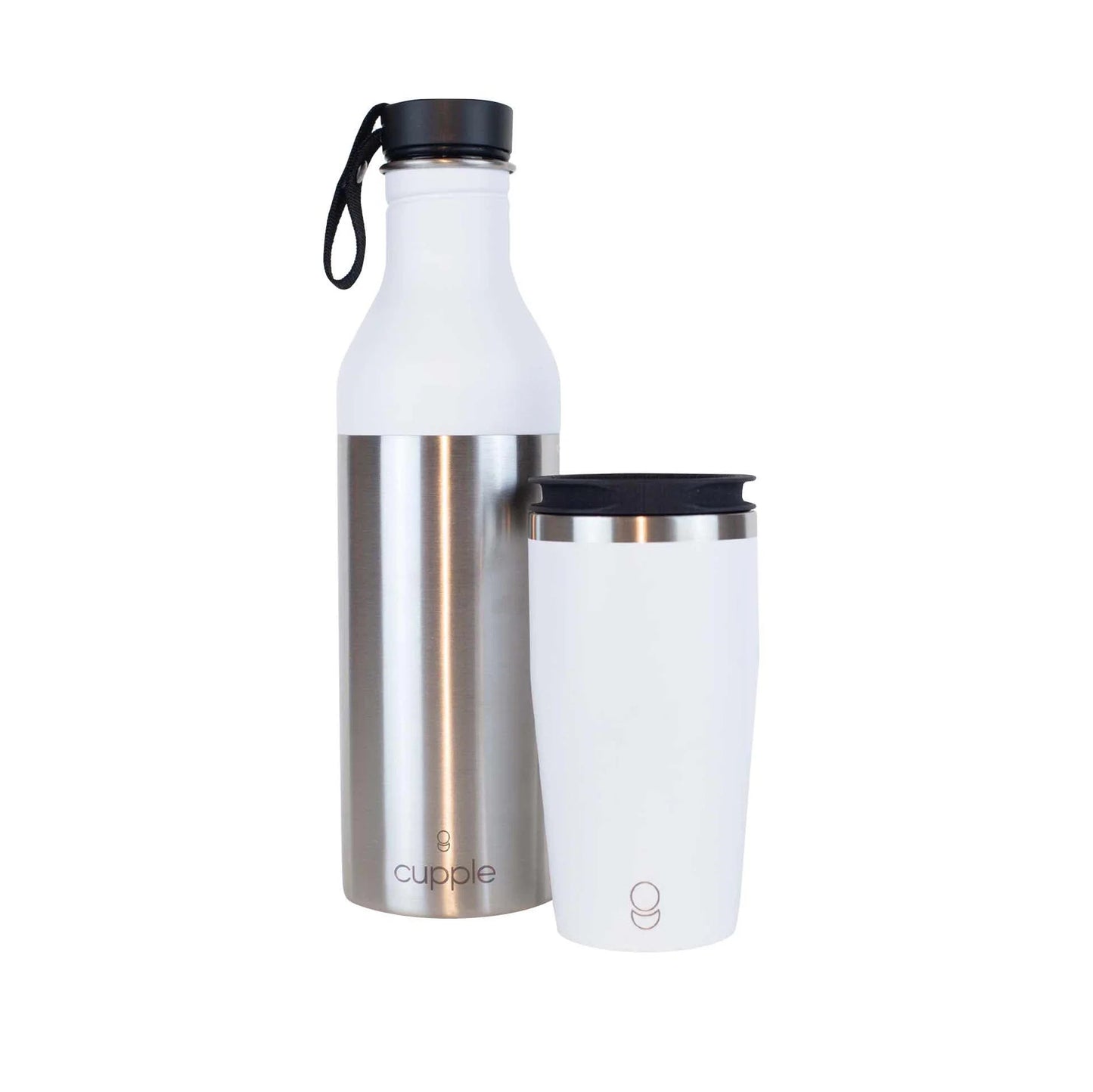 Cupple Chalk White Reuseable Bottle / Cup
